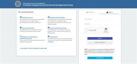 LERIS PRC Online Appointment: A Step.